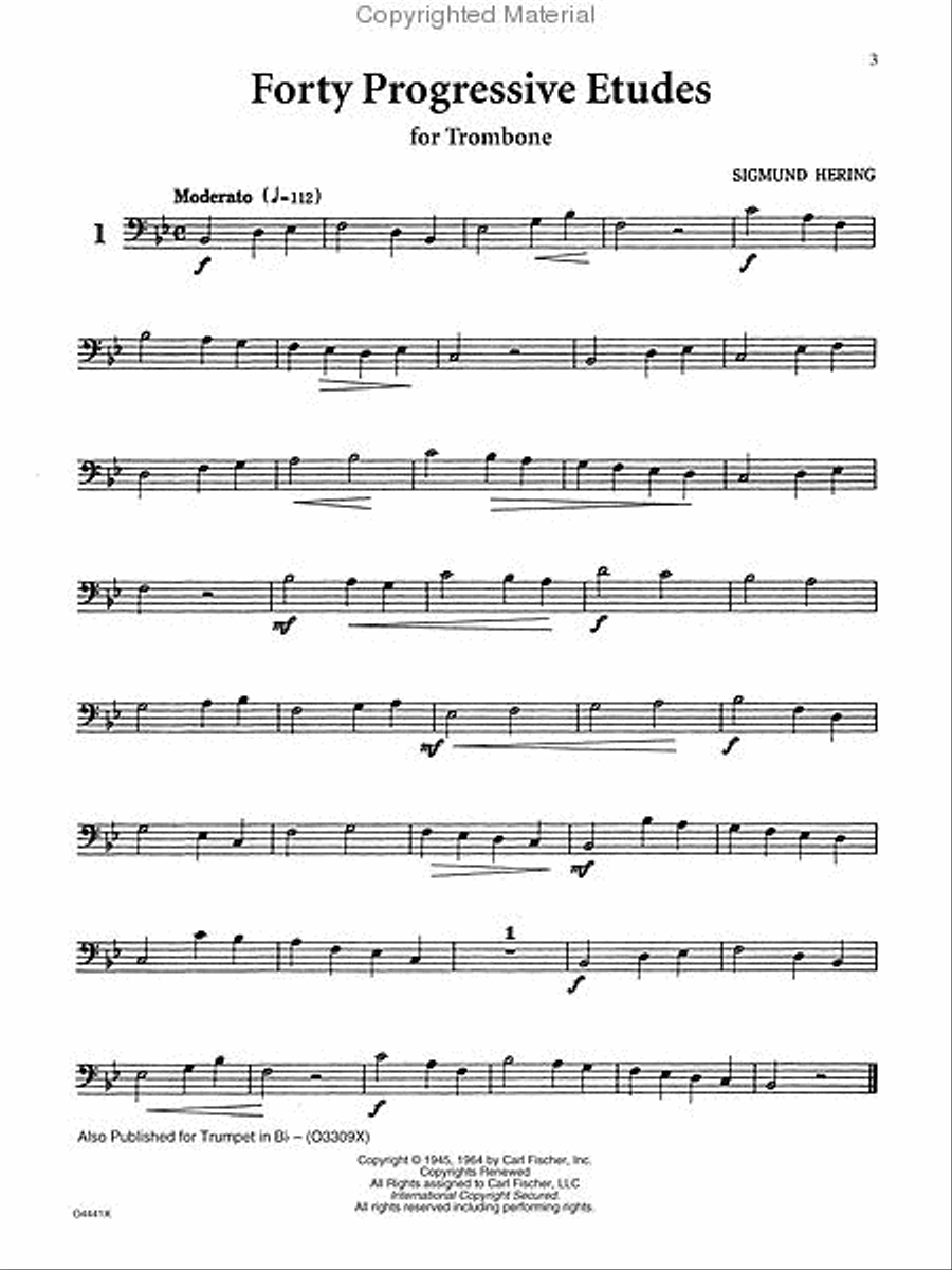 Forty Progressive Etudes Trombone scores gallery preview page 2