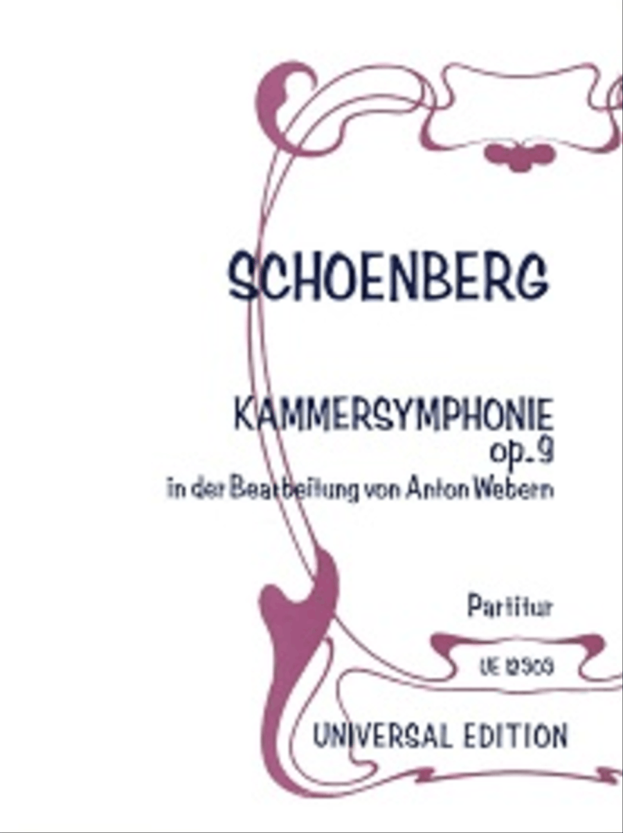 Chamber Symphony, Op. 9 Erste Kammersymphonie Chamber Orchestra scores gallery preview page 1