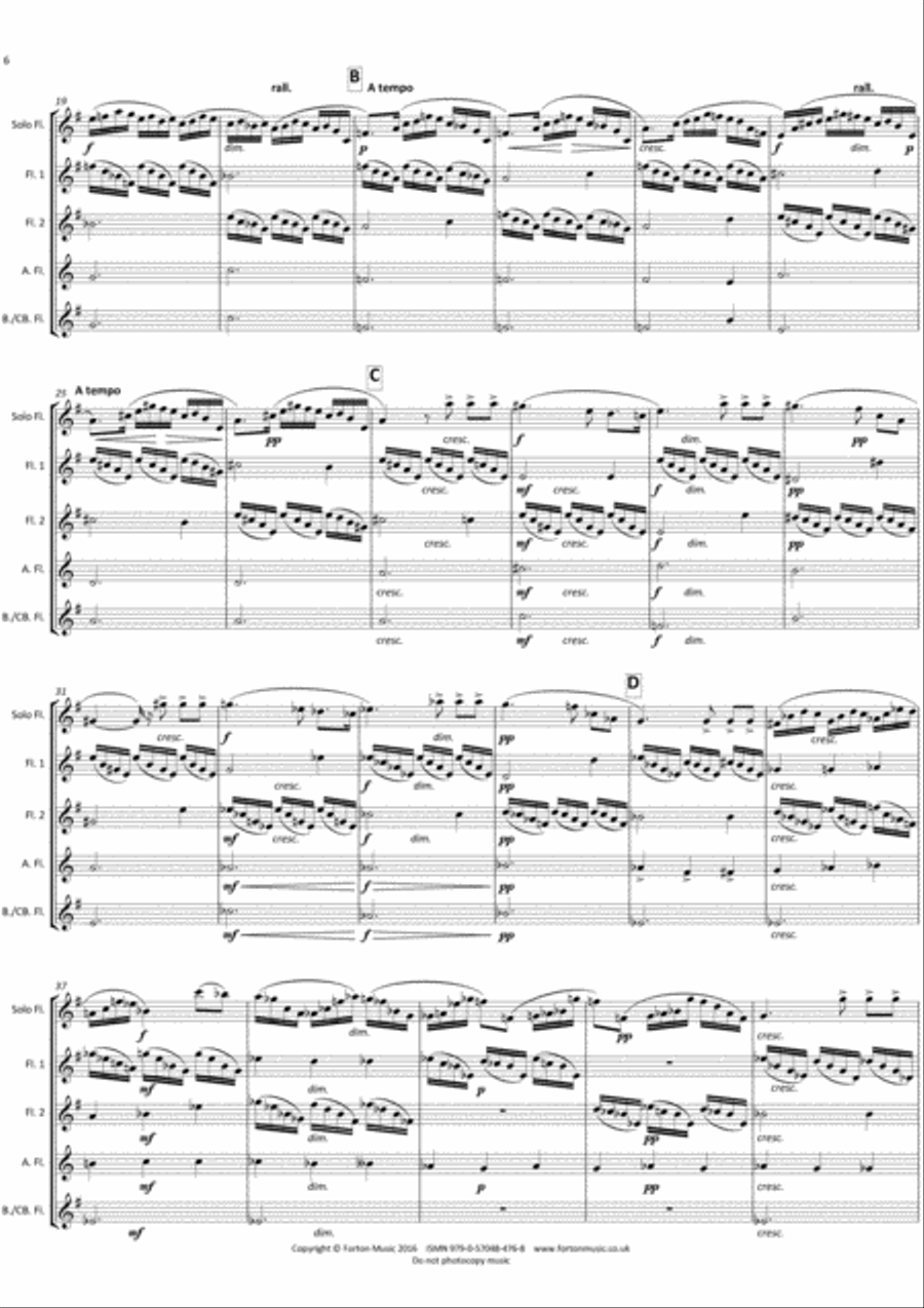 Suite de Trois Morceaux Flute scores gallery preview page 6