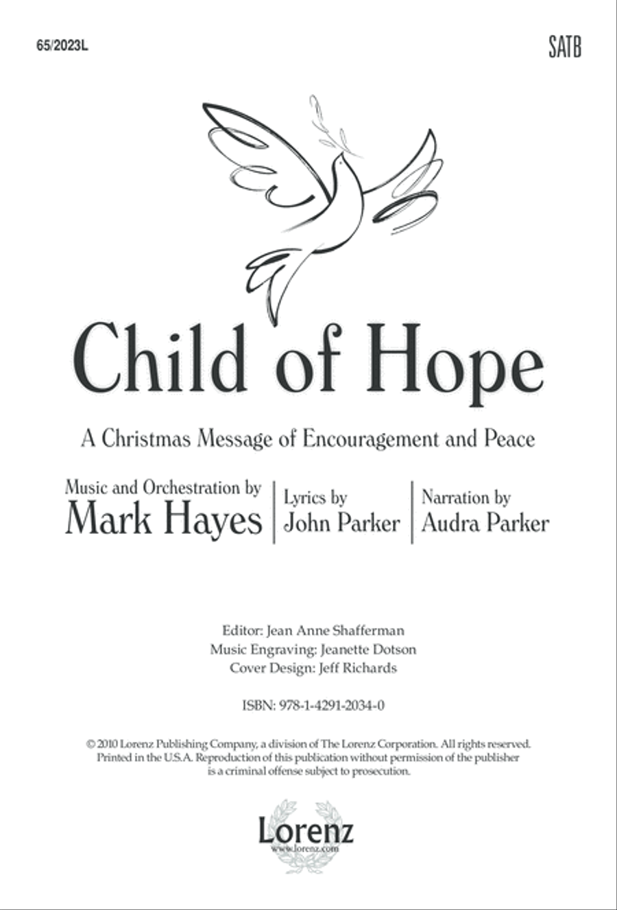 Child of Hope 4-Part scores gallery preview page 2