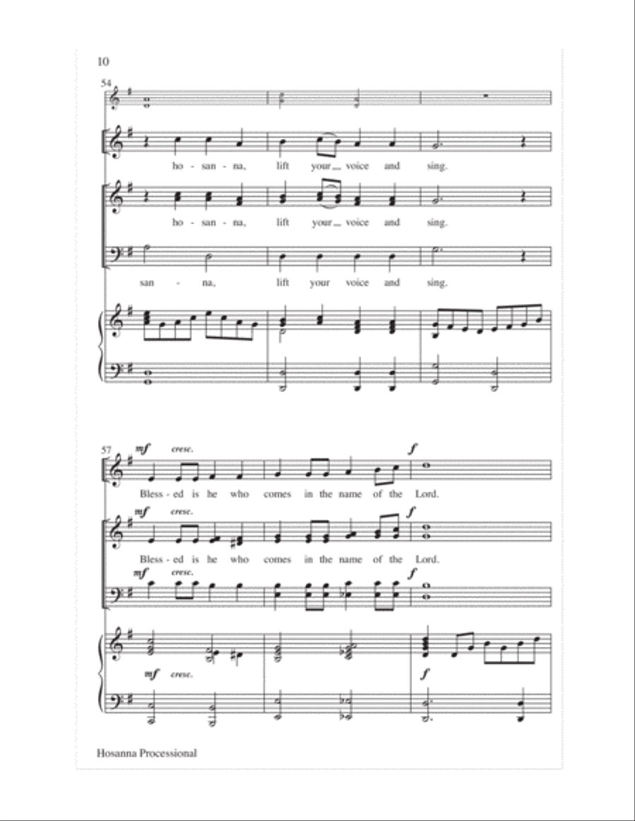 Hosanna Processional Hosanna Processional 4-Part scores gallery preview page 10