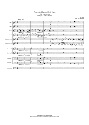 Book cover for Corelli: Concerto Grosso Op.6 No.8 (Christmas Concerto) Mvt.VI Pastorale - symphonic wind