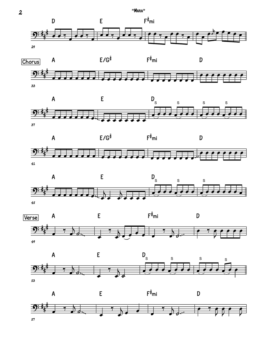 Maria Bass Guitar scores gallery preview page 2