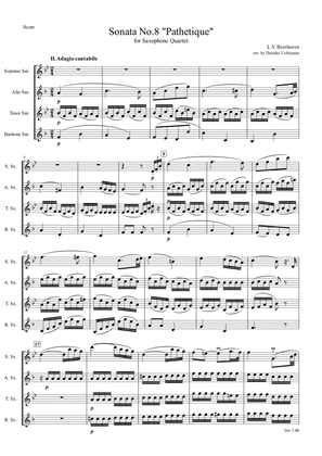 Beethoven Piano Sonata No.8 "Pathetique" (Saxophone Quartet)