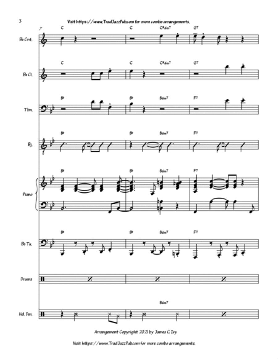Eh La Bas Bamboula Eh La Bas Bamboula Jazz Ensemble scores gallery preview page 3