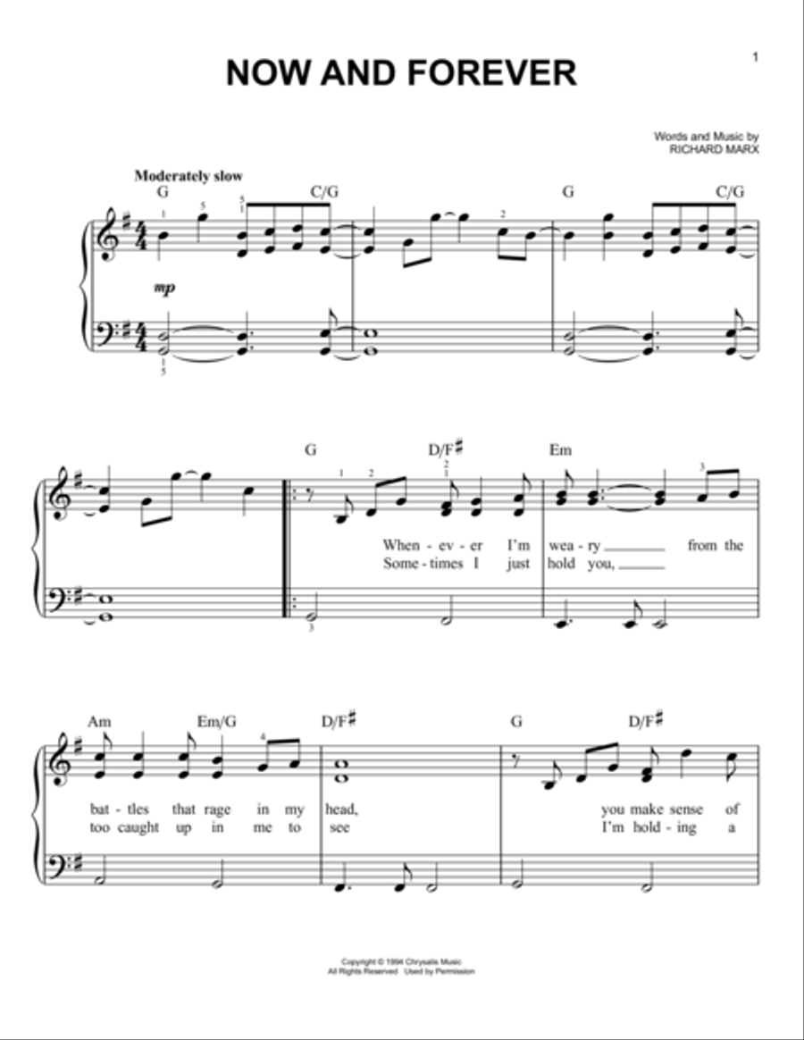 Now And Forever Voice scores gallery preview page 1