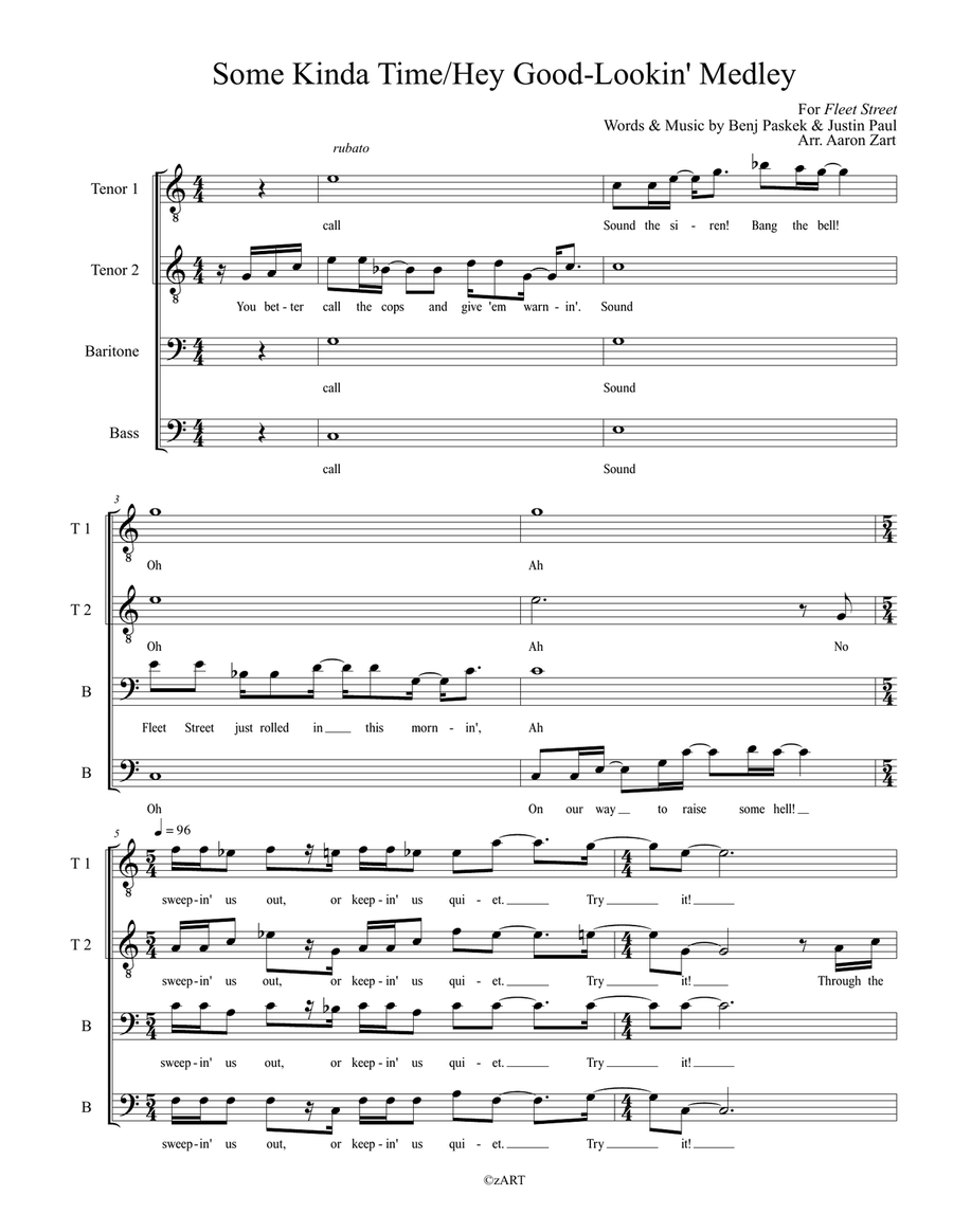Some Kinda Time TTBB scores gallery preview page 1