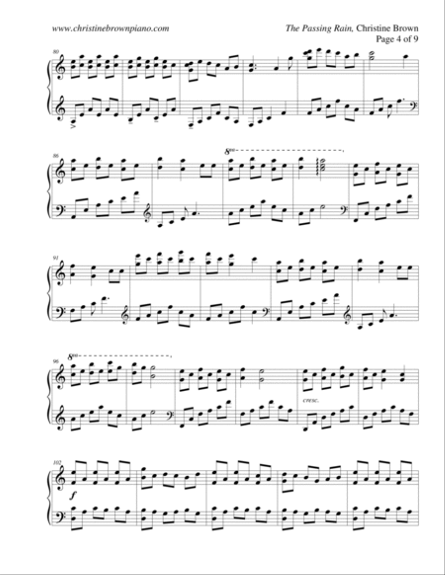 The Passing Rain Piano Solo scores gallery preview page 5