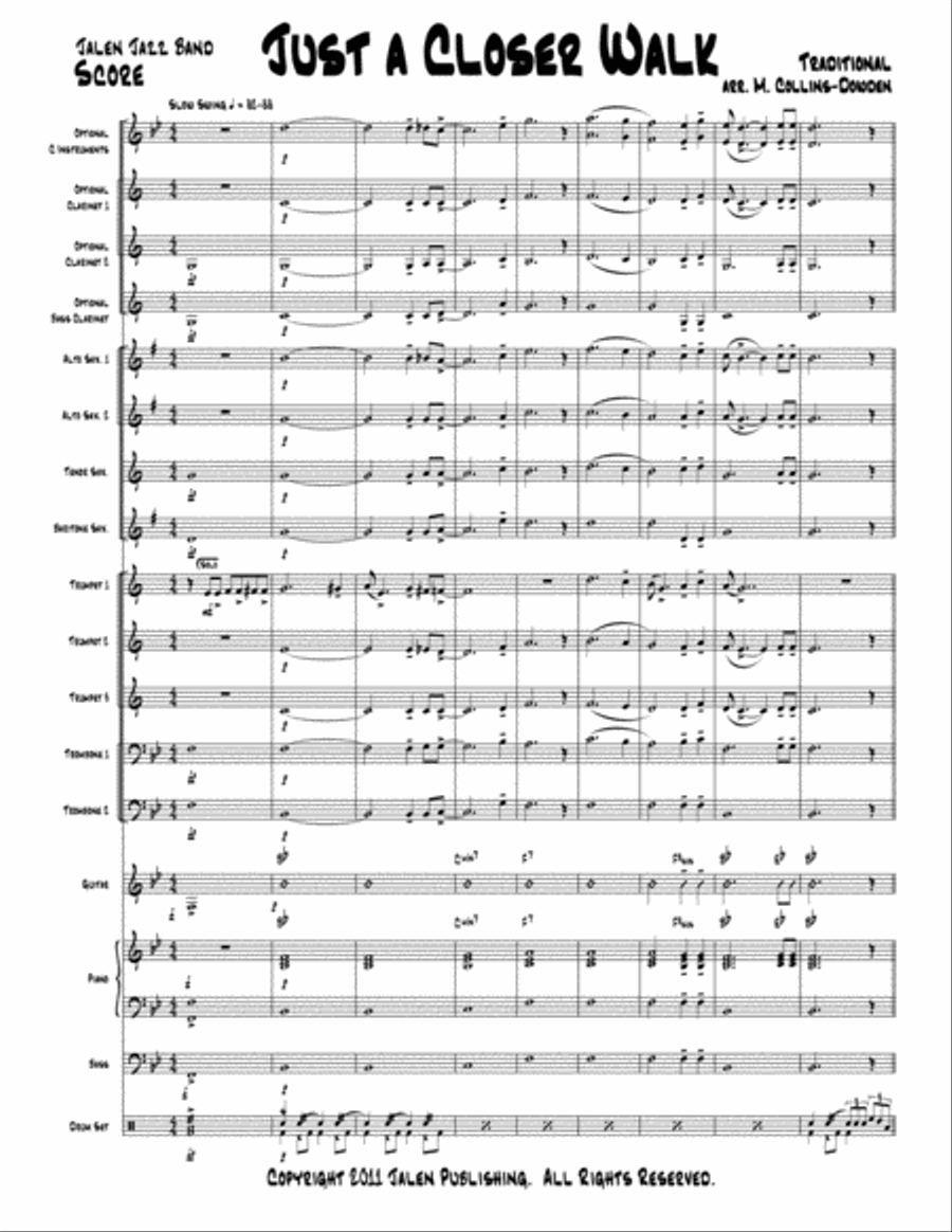 Just a Closer Walk Jazz Ensemble scores gallery preview page 2