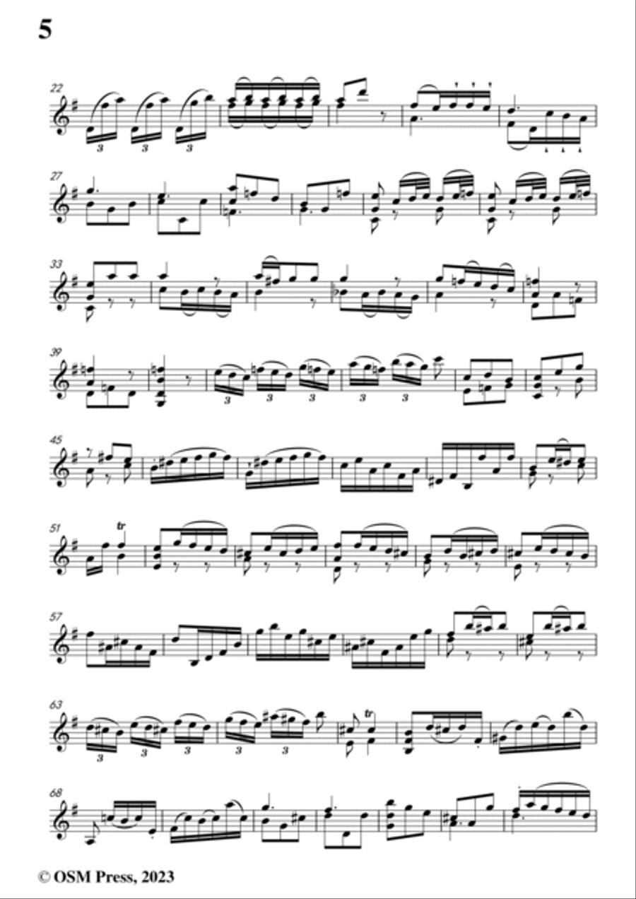 Telemann-12 Fantasias,TWV 40 No.14-No.25,for Violin Violin Solo scores gallery preview page 6