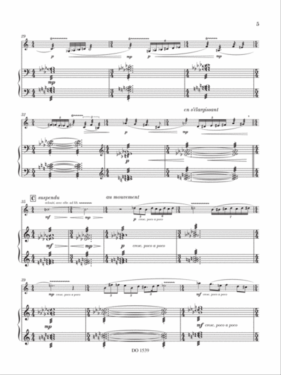 Fulgurances, opus 75 Clarinet Solo scores gallery preview page 5