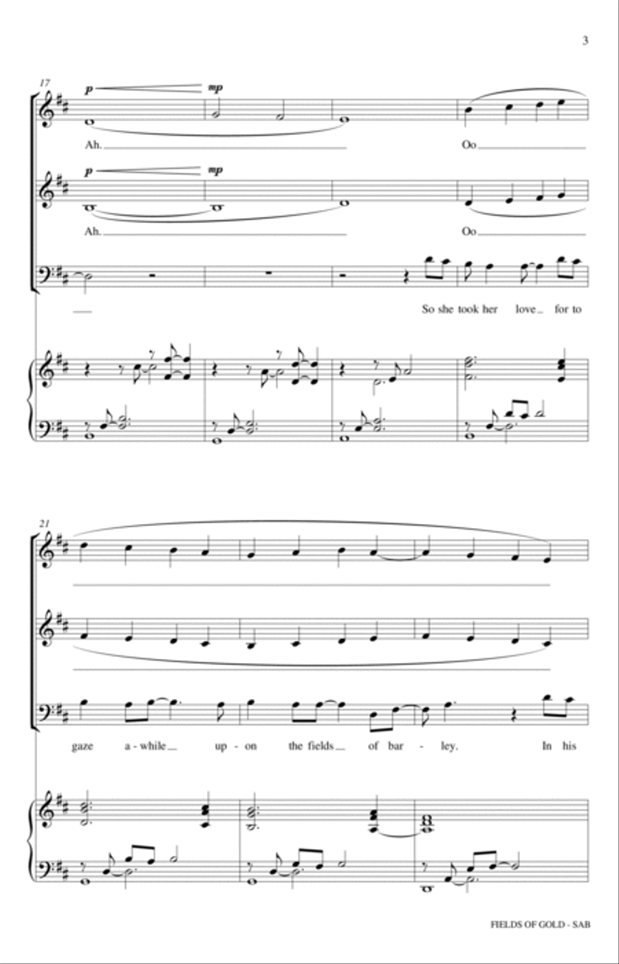 Fields Of Gold (arr. Philip Lawson) 3-Part scores gallery preview page 3