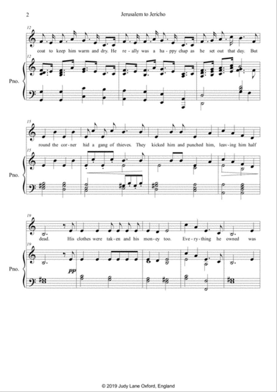 Jerusalem To Jericho - A musical adaptation of the Parable Of The Good Samaritan for children Voice scores gallery preview page 4