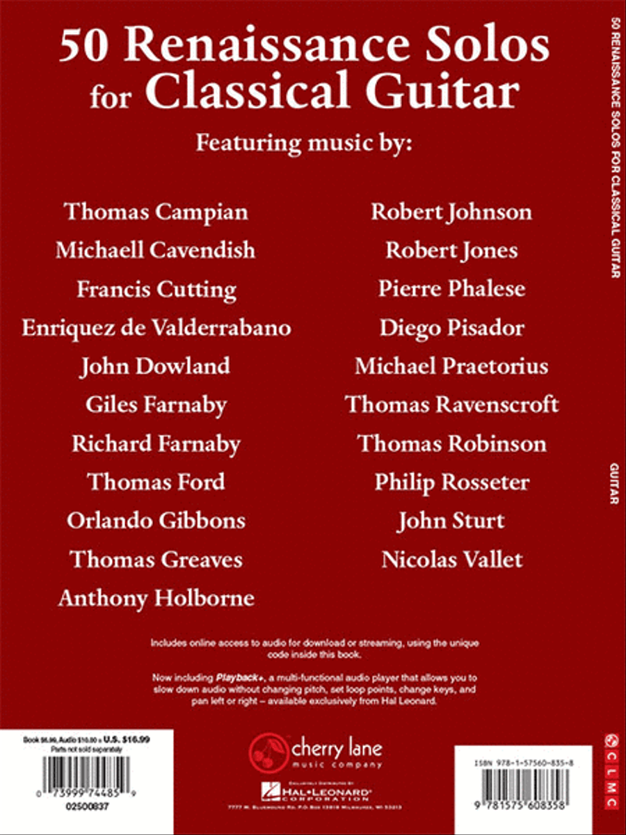 50 Renaissance Solos for Classical Guitar Acoustic Guitar scores gallery preview page 6