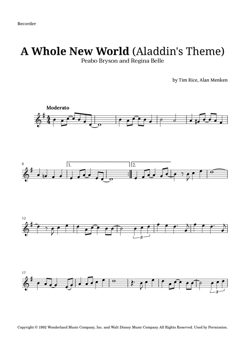A Whole New World (aladdin's Theme) image number null