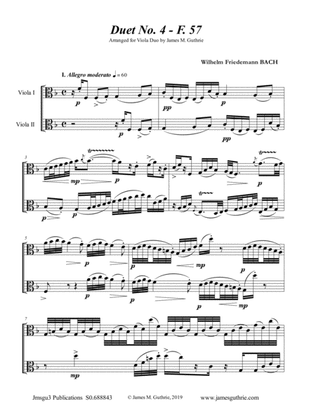 WF Bach: Duet No. 4 for Viola Duo