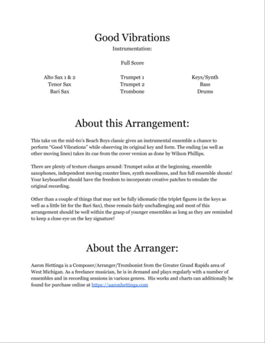 Good Vibrations Large Ensemble scores gallery preview page 2