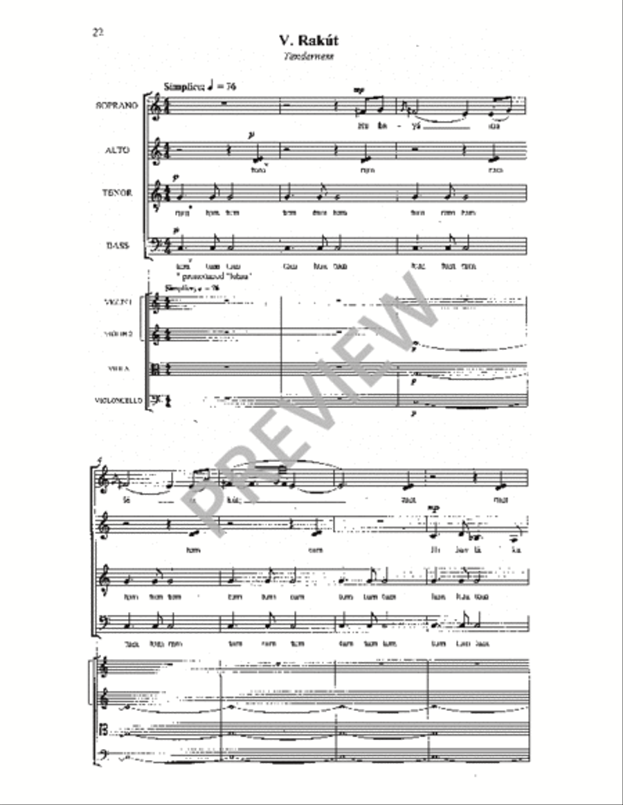 Five Hebrew Love Songs (Conductor's Full Score) Choir scores gallery preview page 22