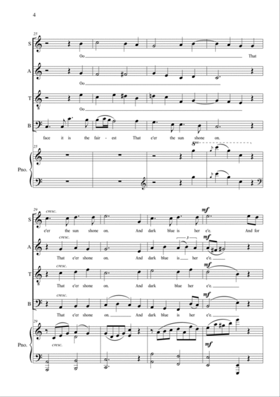 Annie Laurie 4-Part scores gallery preview page 5