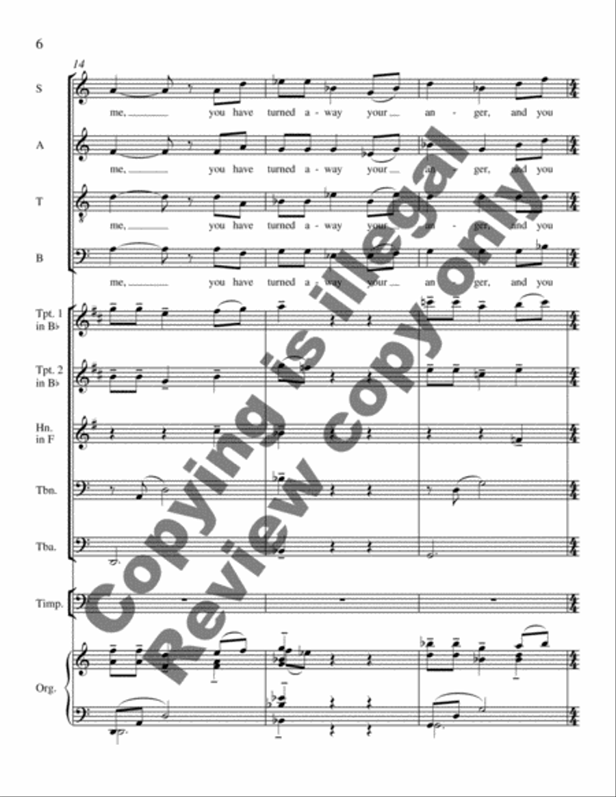 Behold, God Is My Salvation 4-Part scores gallery preview page 12