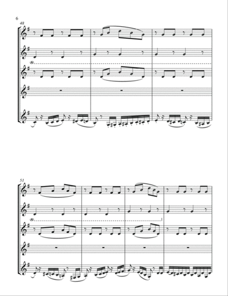Paganini, Niccolò - Il carnevale di Venezia Small Ensemble scores gallery preview page 6