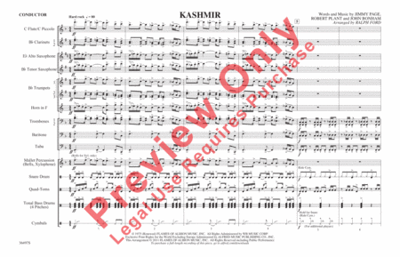 Kashmir by Jimmy Page Marching Band - Sheet Music