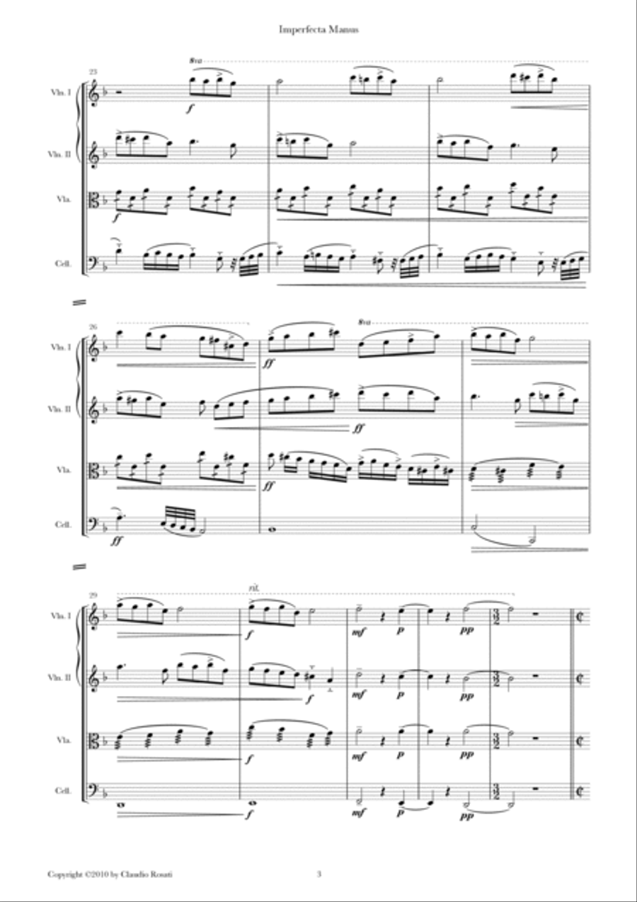 Imperfecta Manus String Quartet scores gallery preview page 4