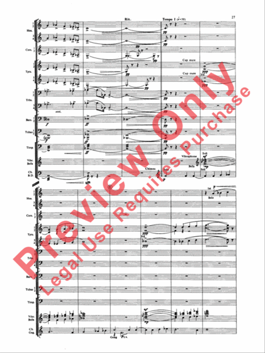 Symphony for Brass and Percussion (score only) Concert Band scores gallery preview page 30