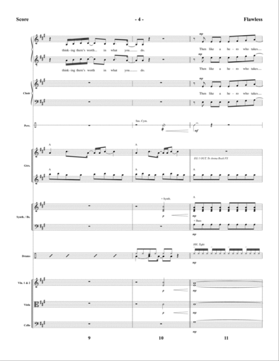 Flawless - Full Score Choir scores gallery preview page 4