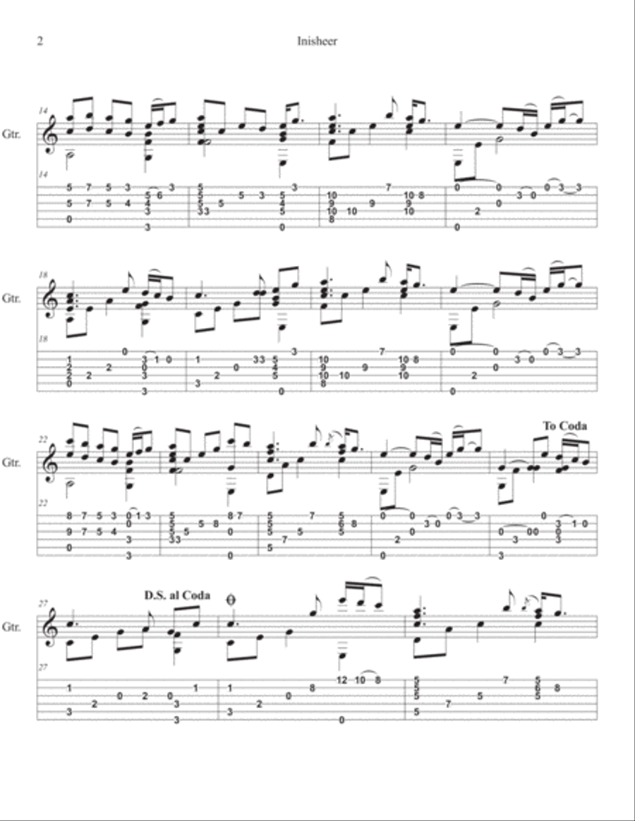 Inisheer Inisheer Guitar Solo scores gallery preview page 2