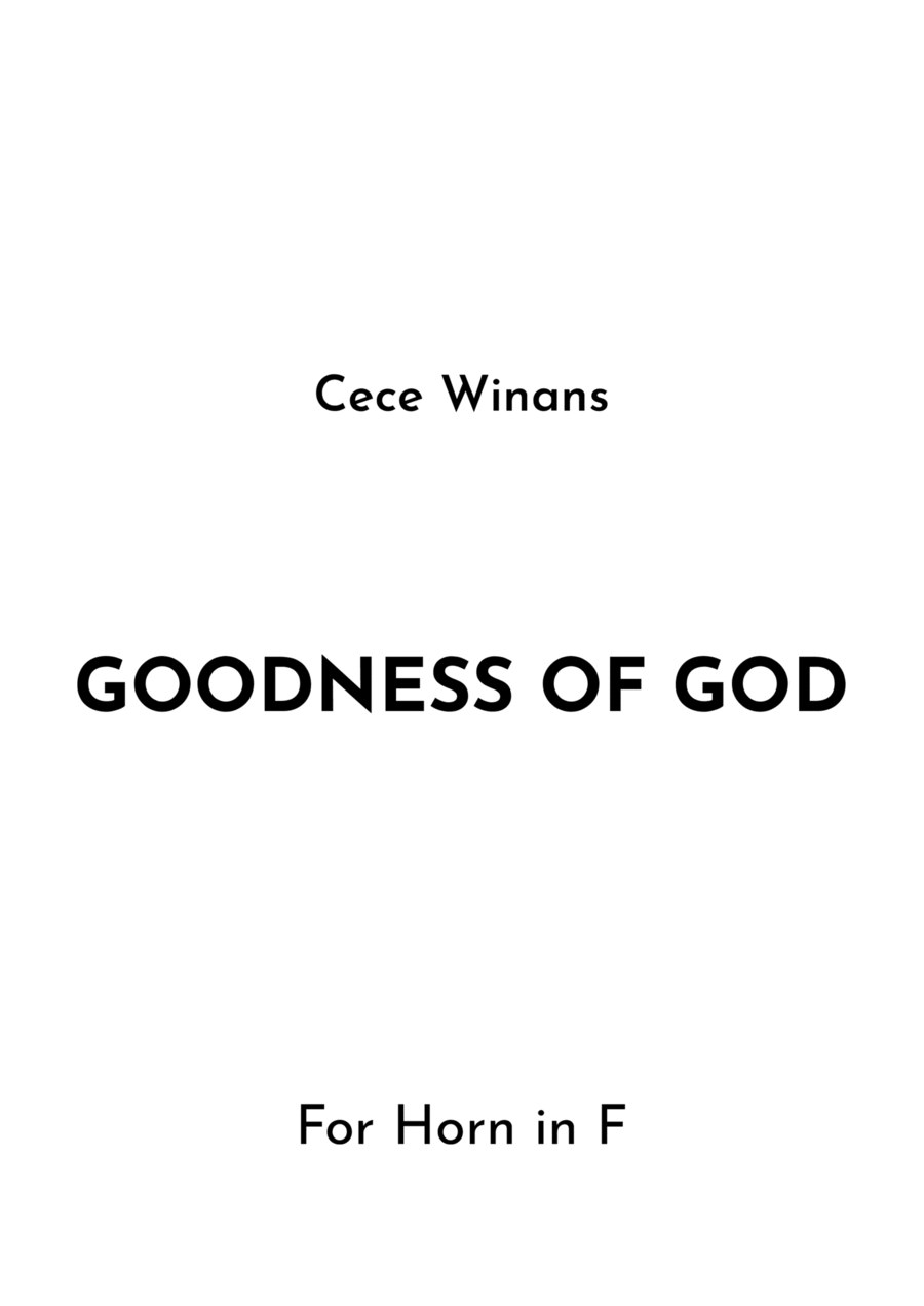 Goodness Of God Horn Solo scores gallery preview page 1