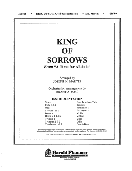 King of Sorrows Orchestration