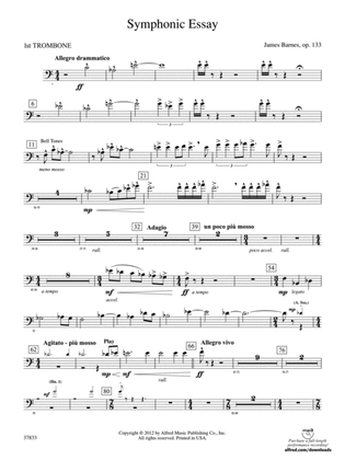 Symphonic Essay: 1st Trombone