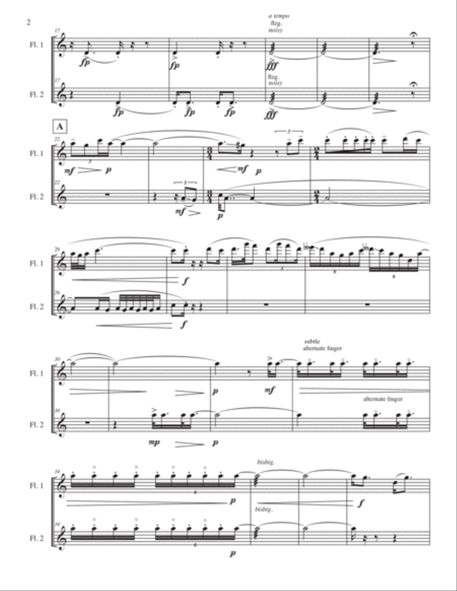 Blush for flute duo Flute Duet scores gallery preview page 4