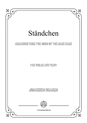 Book cover for Brahms-Ständchen,for Violin and Piano