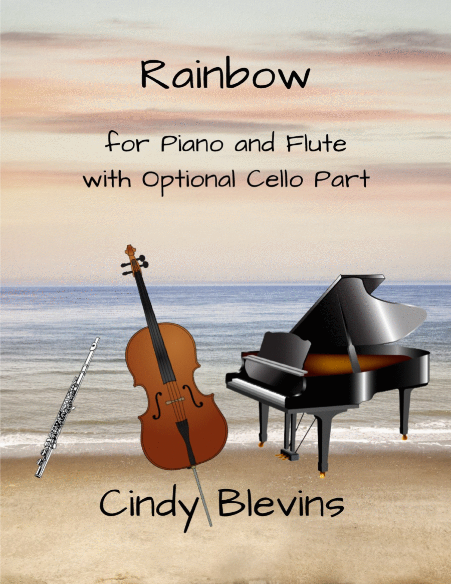 Rainbow, an original piece for Piano, Flute and Cello Flute scores gallery preview page 1