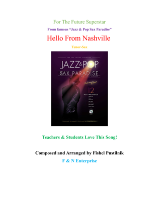 Book cover for "Hello From Nashville" for Tenor Sax