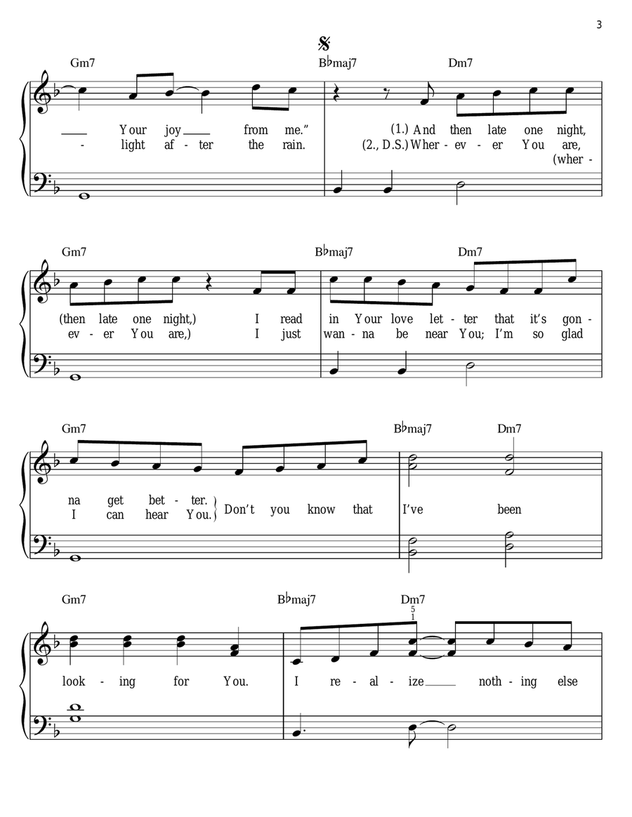 Looking For You Looking For You Easy Piano scores gallery preview page 3