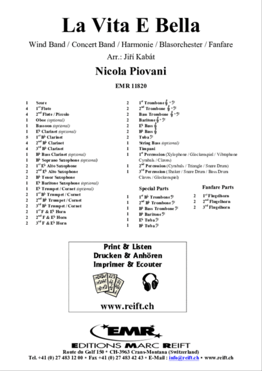 La Vita E Bella Concert Band scores gallery preview page 2