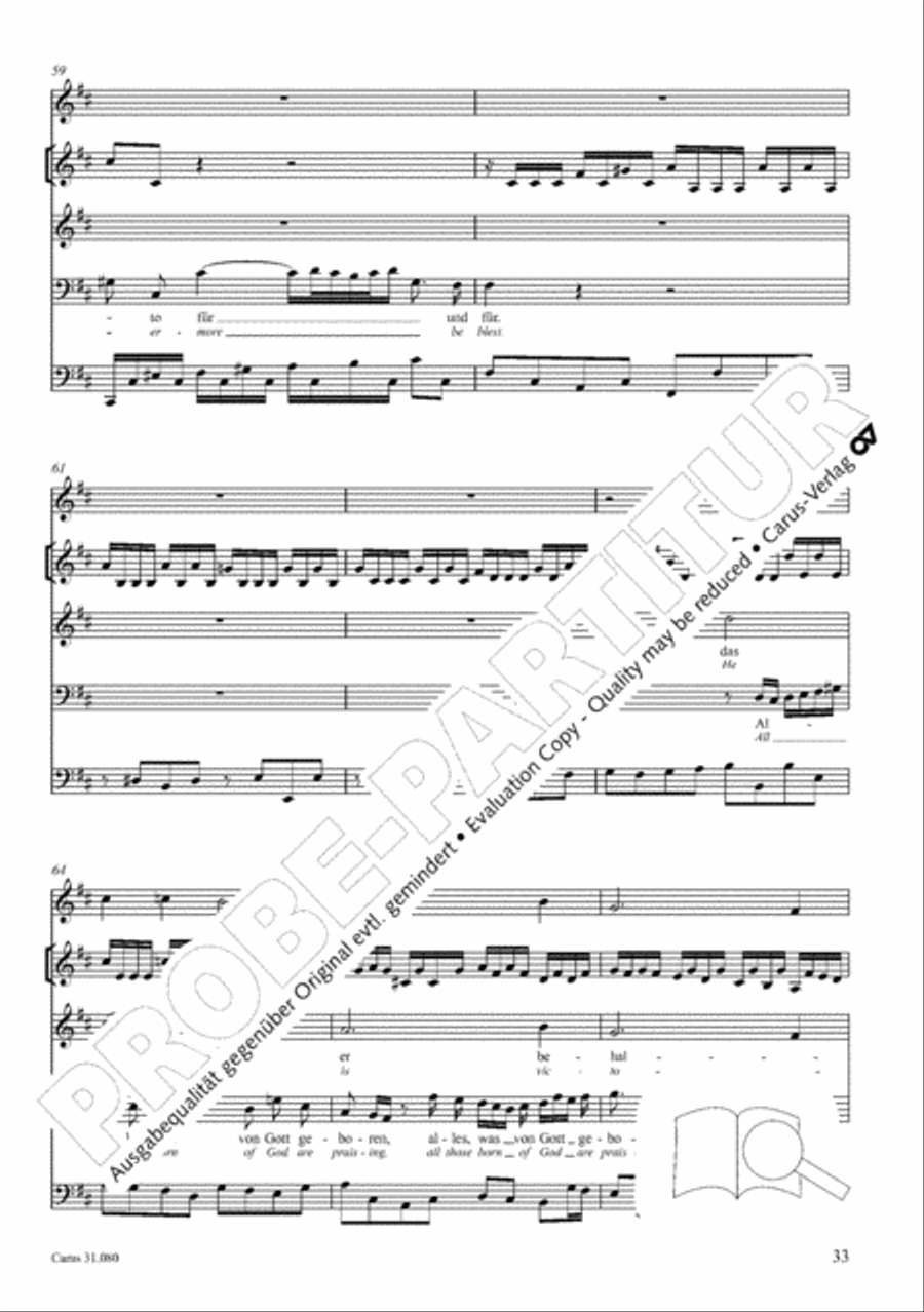 A mighty fortress is our God (Ein feste Burg ist unser Gott) 4-Part scores gallery preview page 34