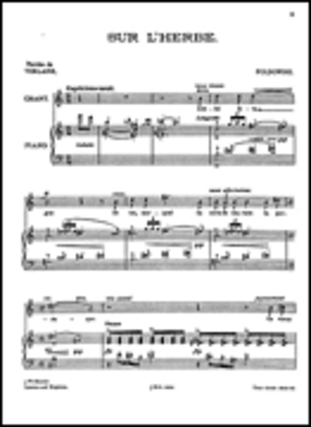 Poldowski: Sur L'herbe for Voice with Piano acc.