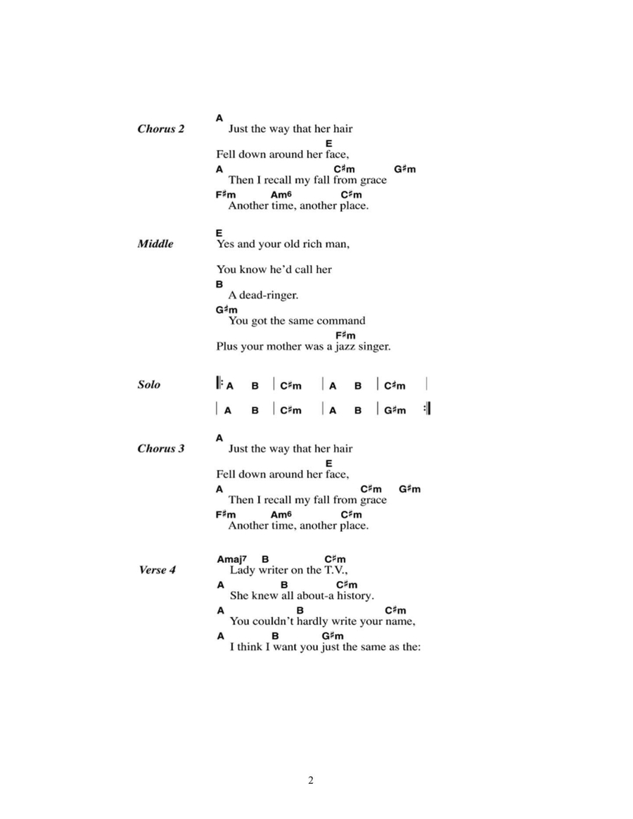 Lady Writer Easy Guitar scores gallery preview page 2