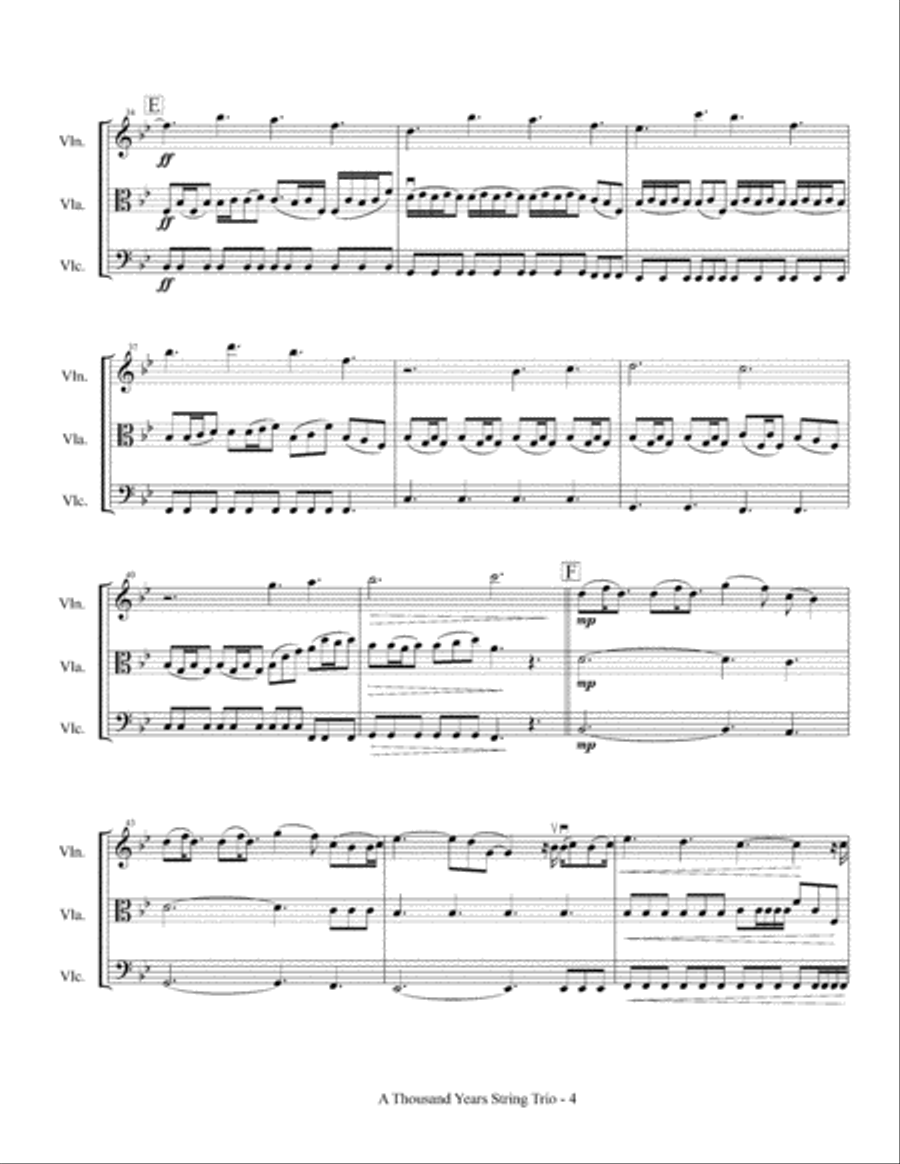 A Thousand Years String Trio scores gallery preview page 5