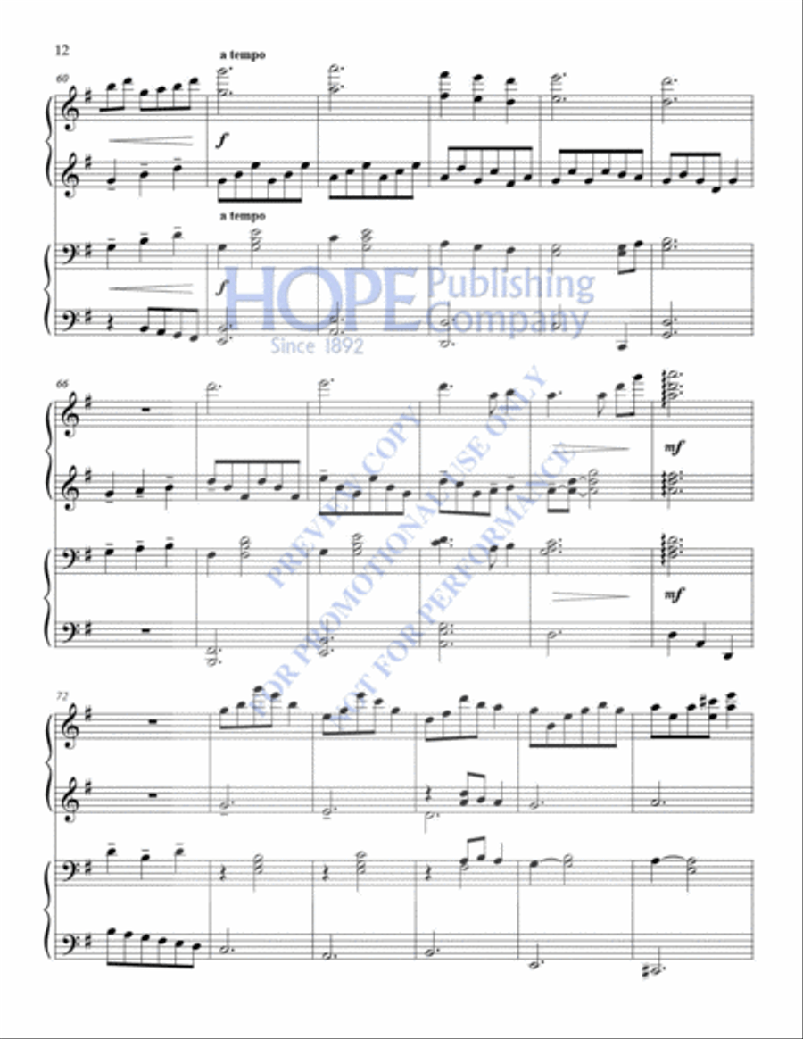Celtic Hymns for 4-Hand Piano Piano Accompaniment scores gallery preview page 17
