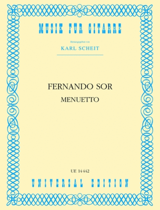 Book cover for Minuet, Op. 25, Guitar, Scheit