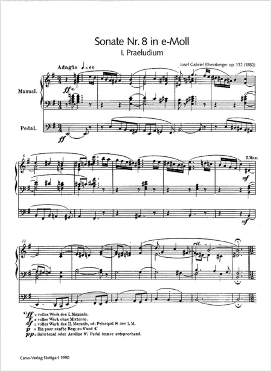 Organ Sonata No. 8 in E minor Organ Solo scores gallery preview page 2