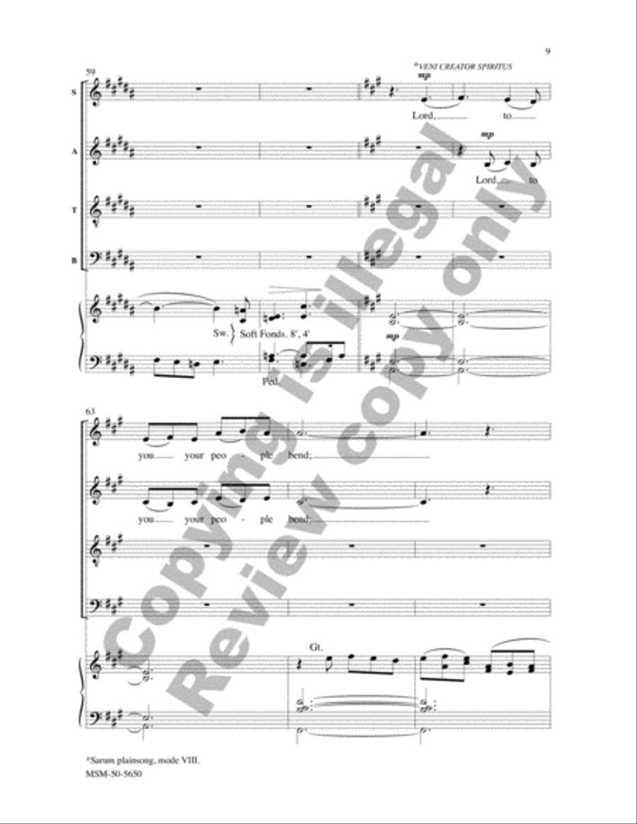 Hail this Joyful Day's Return 4-Part scores gallery preview page 9