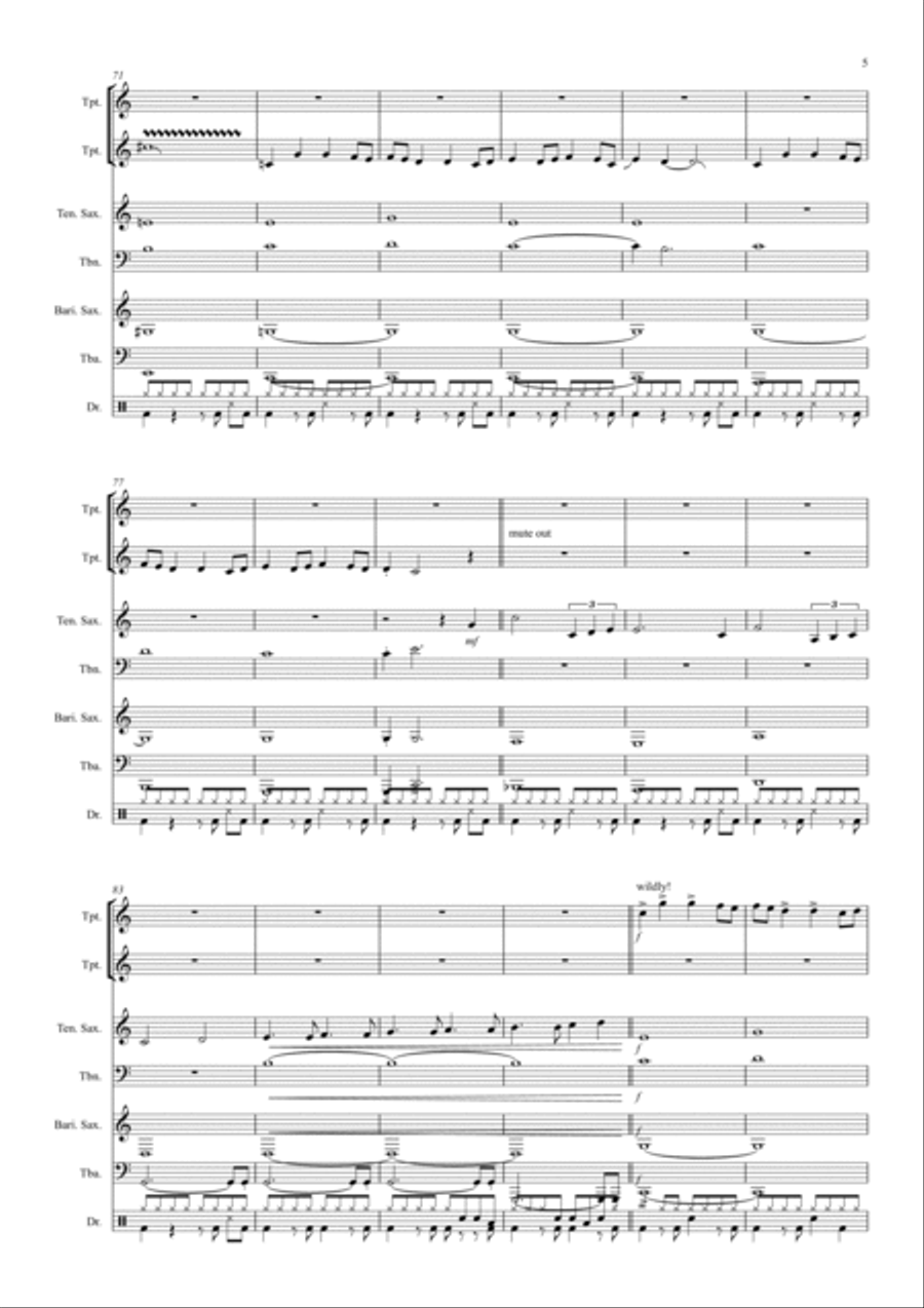 Danger Zone Jazz Ensemble scores gallery preview page 5