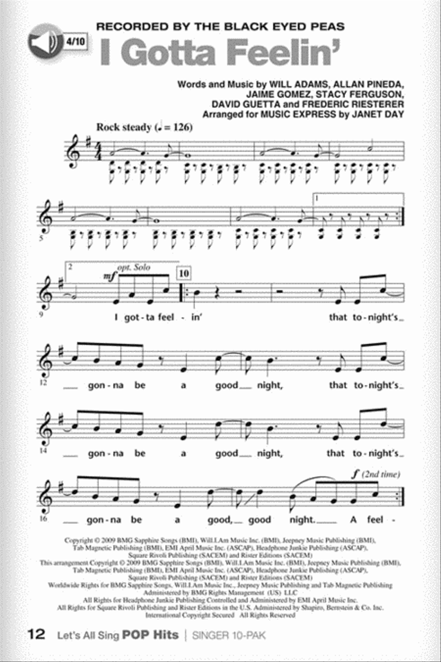 Let's All Sing Pop Hits Choir scores gallery preview page 5