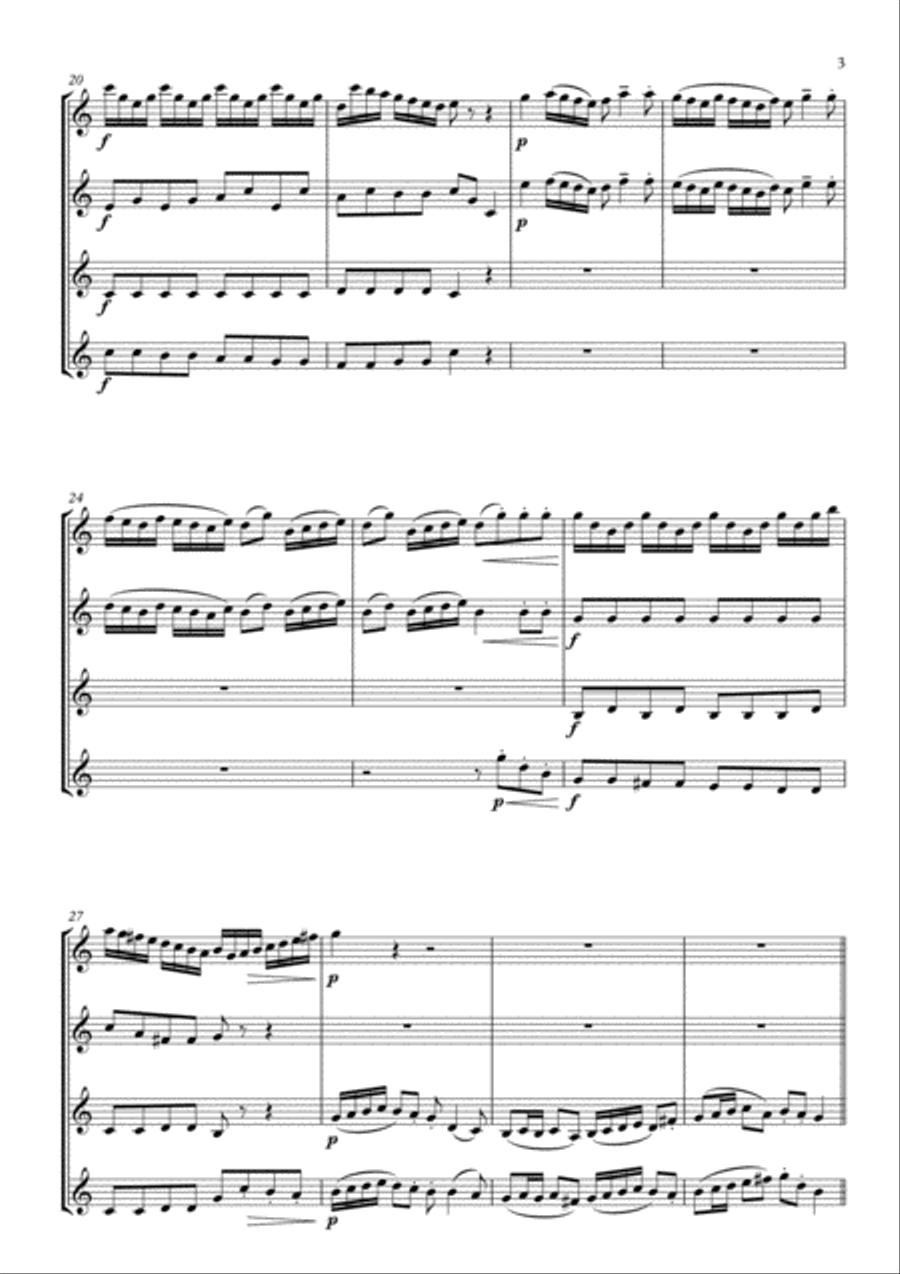 Arrival of the Queen of Sheba for Clarinet Quartet Clarinet Quartet scores gallery preview page 5